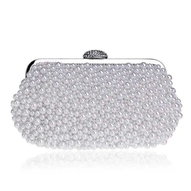 Pearl Beaded Designer Wedding Bridal Evening Purse