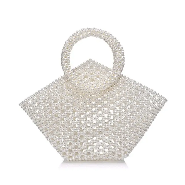 Pearl Beaded Designer Wedding Bridal Evening Purse