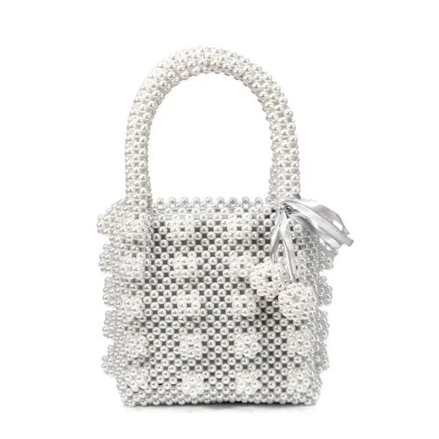Pearl Beaded Designer Wedding Bridal Evening Purse