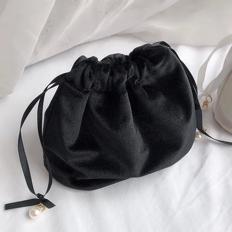 Pearl Women's Handbag Wedding Clutch Purse Metal Basket Shoulder Bag