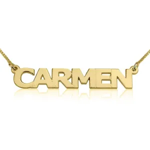 Personalized Capital Letters Name Necklace - Custom Statement Piece