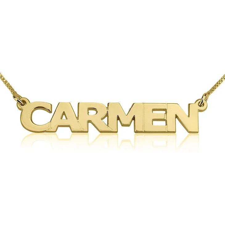 Personalized Capital Letters Name Necklace - Custom Statement Piece