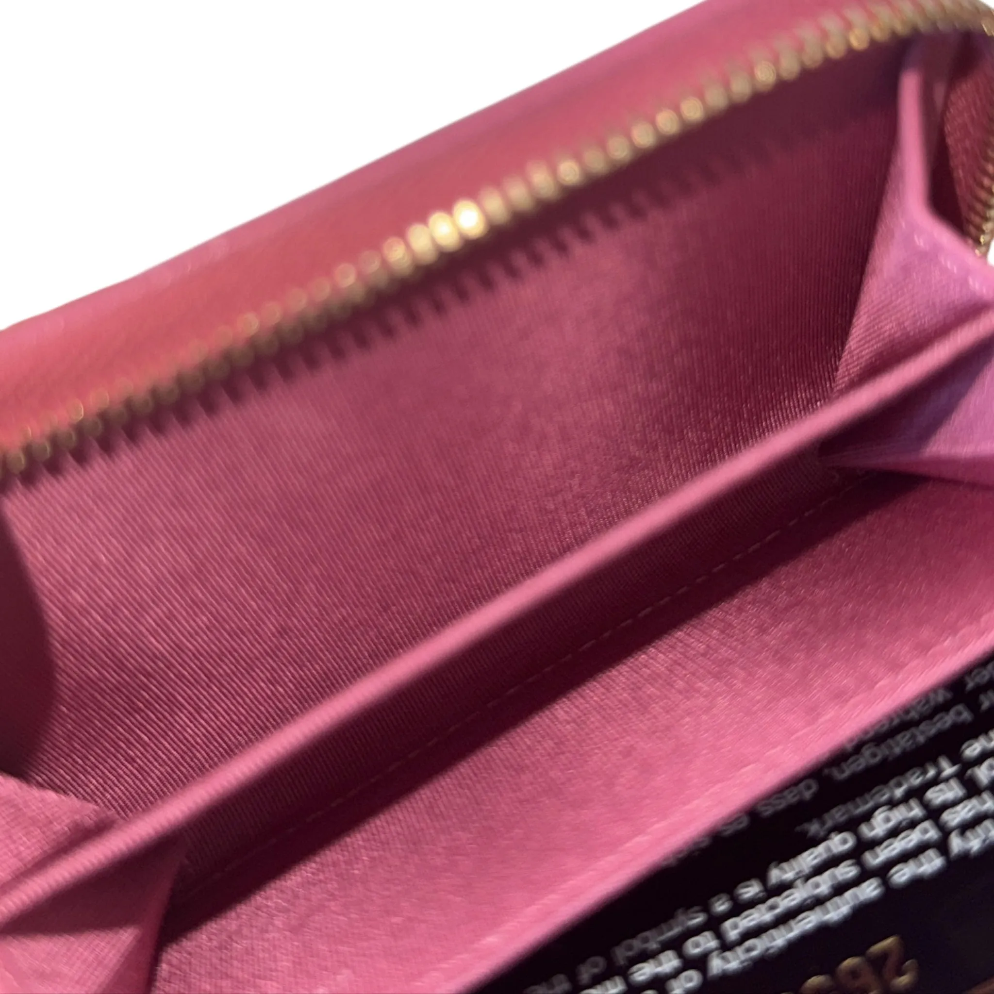 PRE-OWNED CC Pink Quilted Leather Mademoiselle Vintage Zip Coin Purse