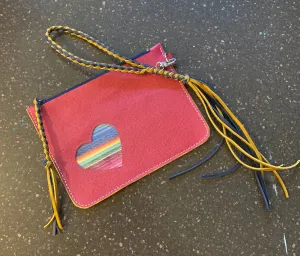 Pretty in Pink Leather Clutch