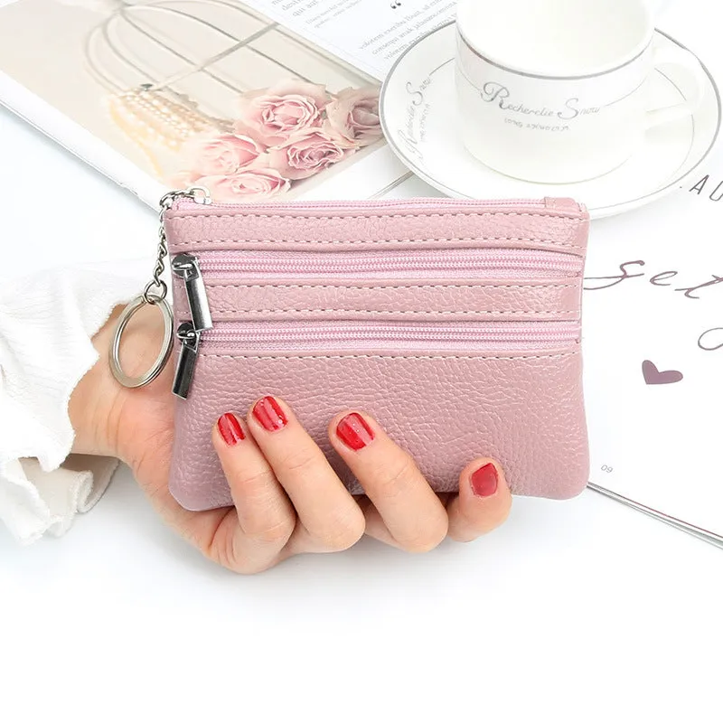 Pretty Women's Fashion Household Zip Clutch Coin Purses