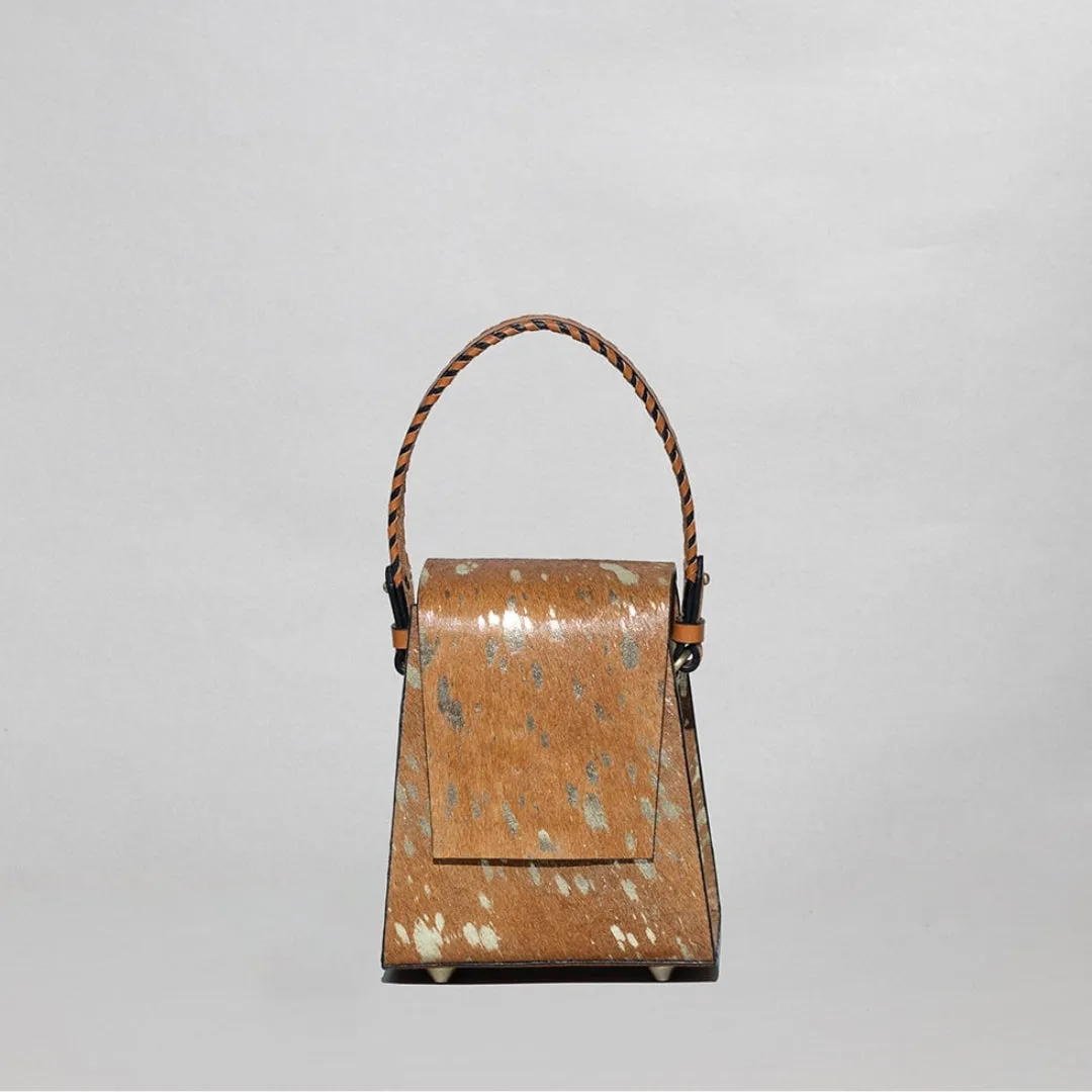 "Nazneen" Mini Box Bag - Tan