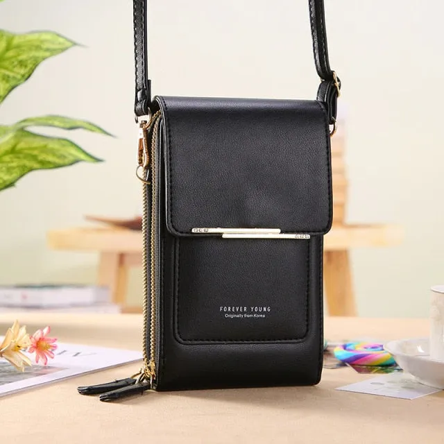 Realaiot Women Bags Soft Leather Wallets Touch Screen Cell Phone Purse Crossbody Shoulder Strap Handbag for Female Cheap Women's Bags