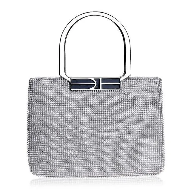 Rhinestone Evening Bags Gold Silver Clutches