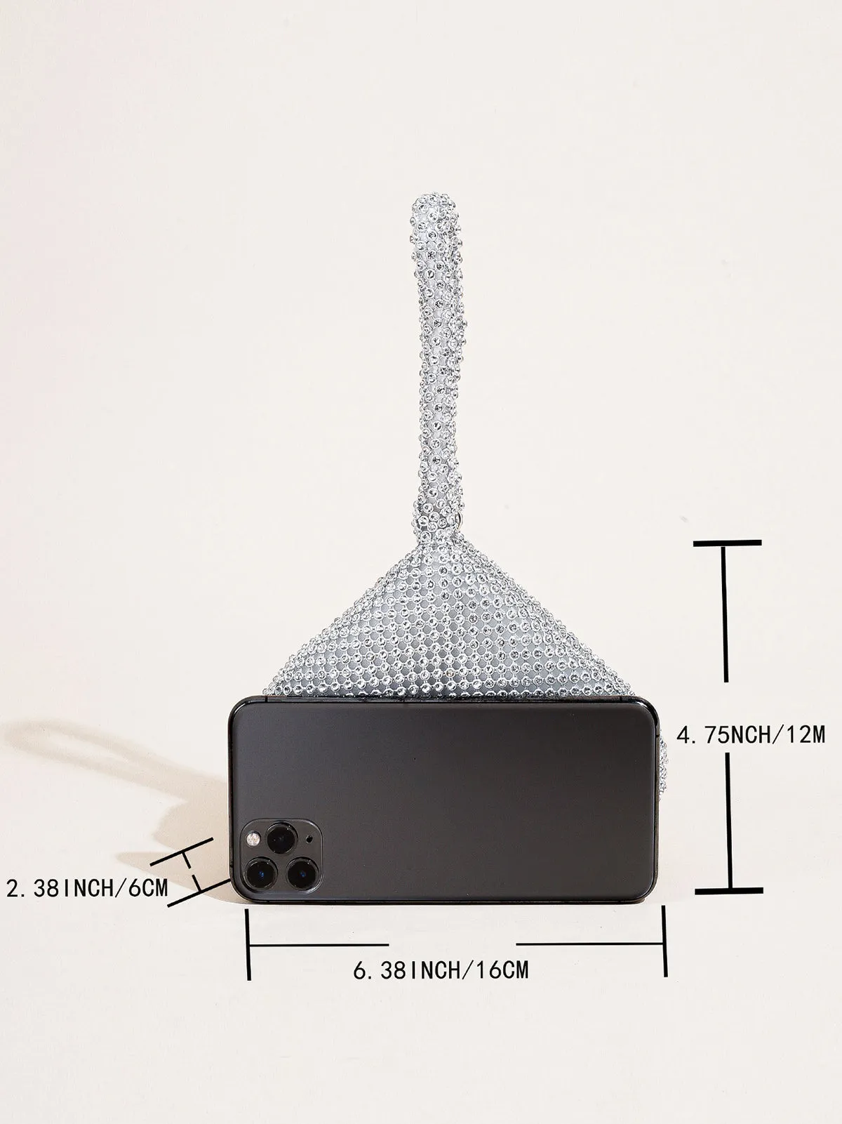 Rhinestone Triangle Evening Clutch