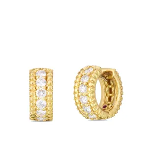 Roberto Coin 18K Yellow Gold Siena Diamond Huggy Hoop Earrings