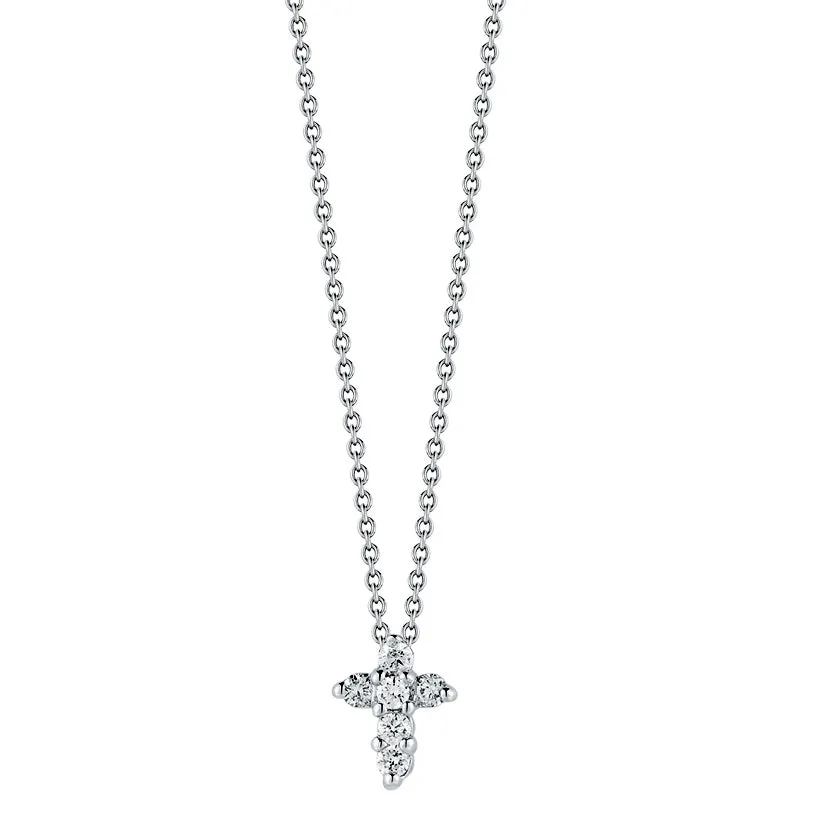 Roberto Coin Baby Cross White Gold Tiny Treasures Collection Pendant 001883AWCHX0
