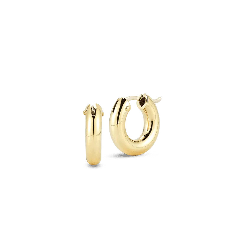 Roberto Coin Designer Gold Yellow Gold Small Round Hoop Earrings