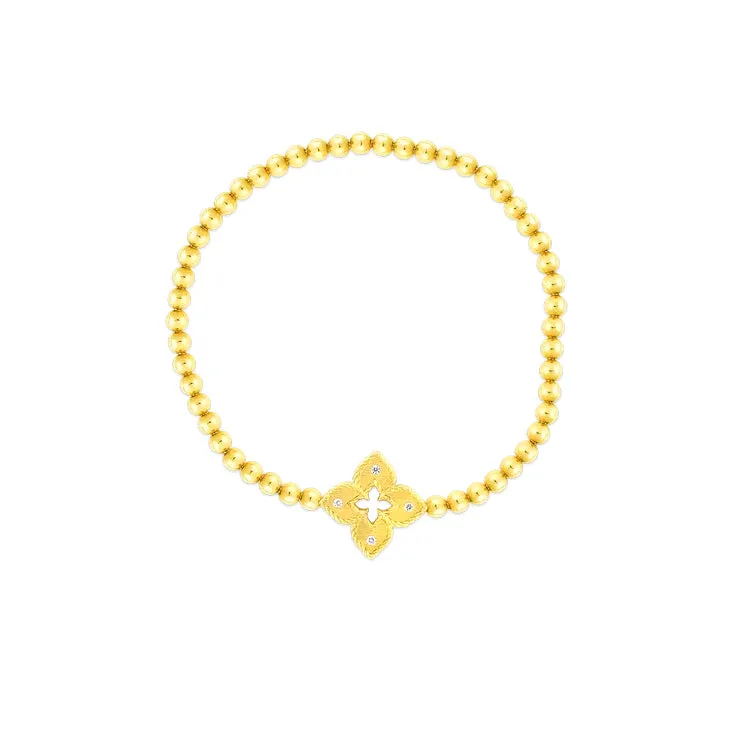 Roberto Coin Venetian Princess Diamond Flower Bracelet