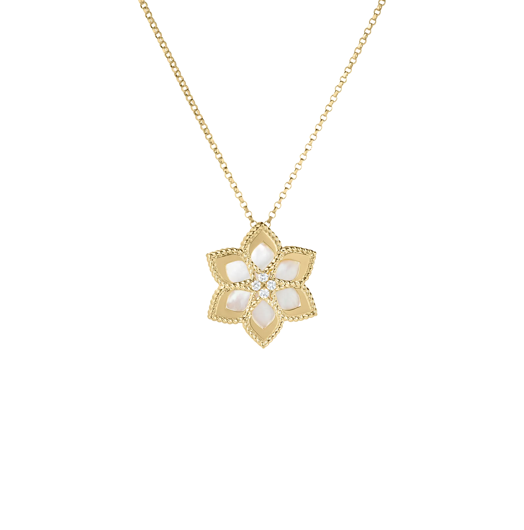 Roberto Coin Vernazza Mother-of-Pearl and Diamond Daisy Pendant