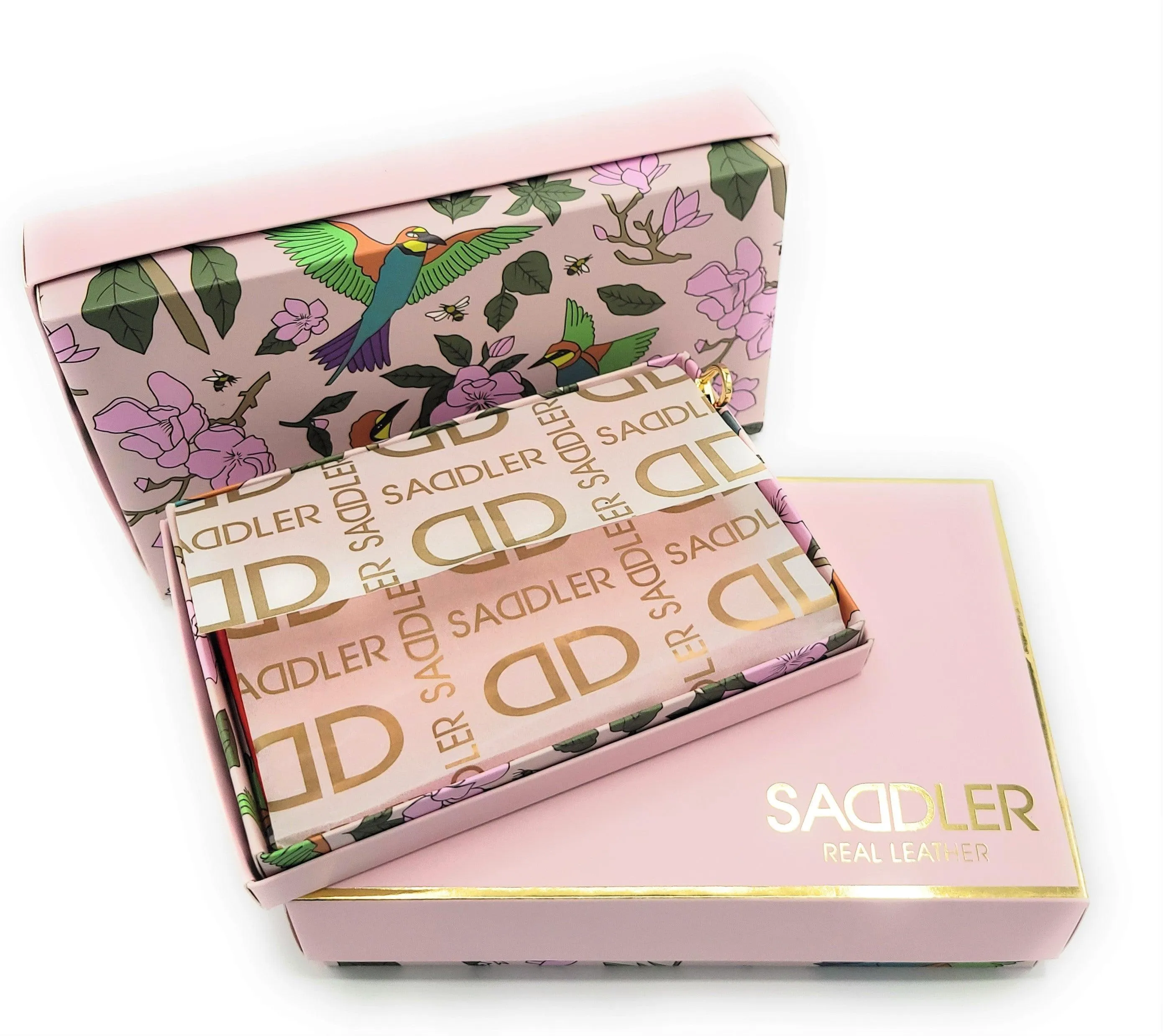 SADDLER PIPER Real Leather Designer Top Zip Card Holder | Gift Boxed