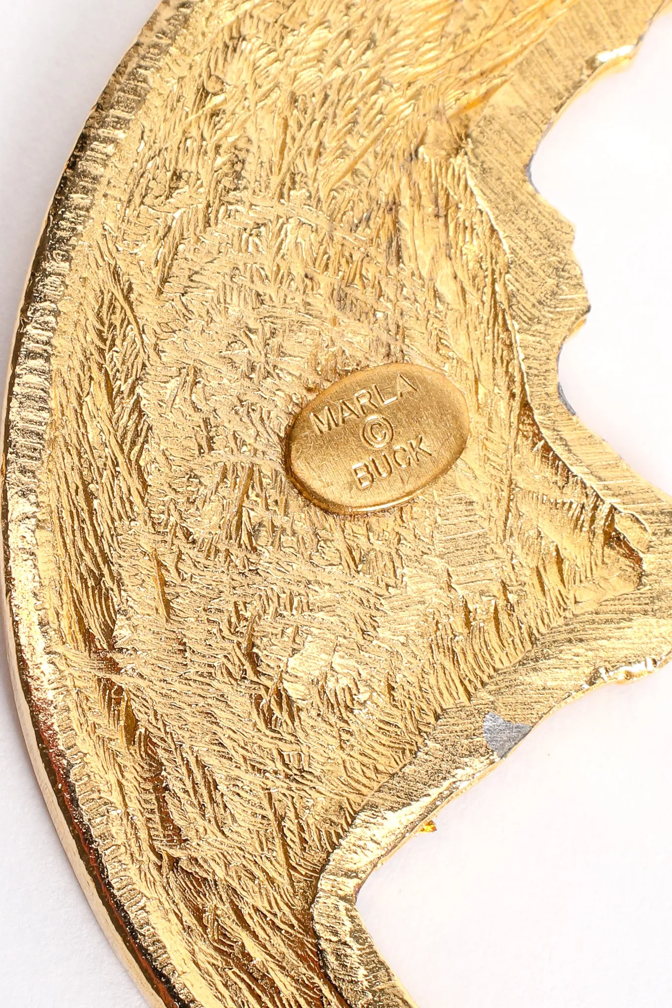 Silhouette Coin Cutout Chain Brooch