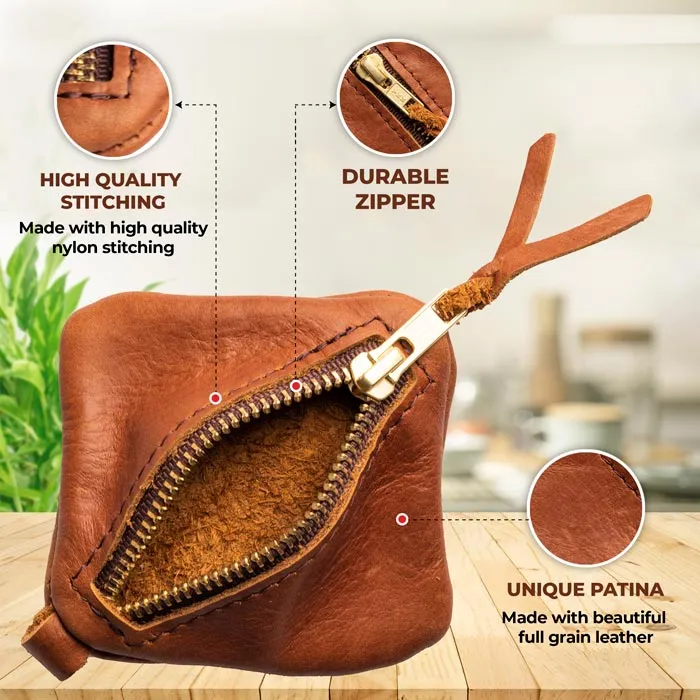 Slash Zippered Coin Pouch