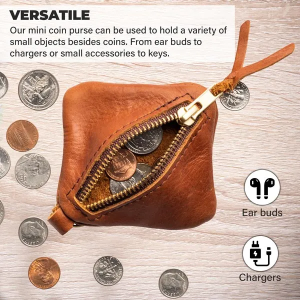 Slash Zippered Coin Pouch