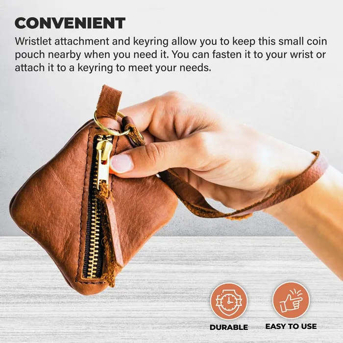 Slash Zippered Coin Pouch