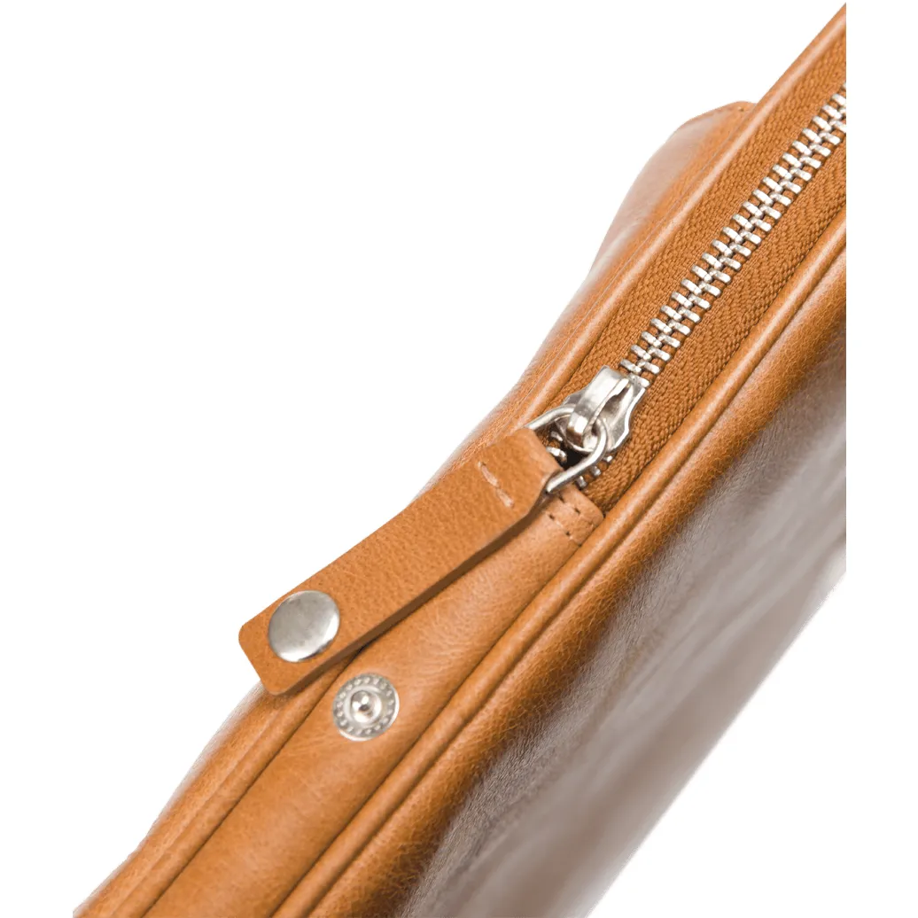 Slim Leather Laptopcase Silkeborg for PC & MacBooks up to 13"- Tan