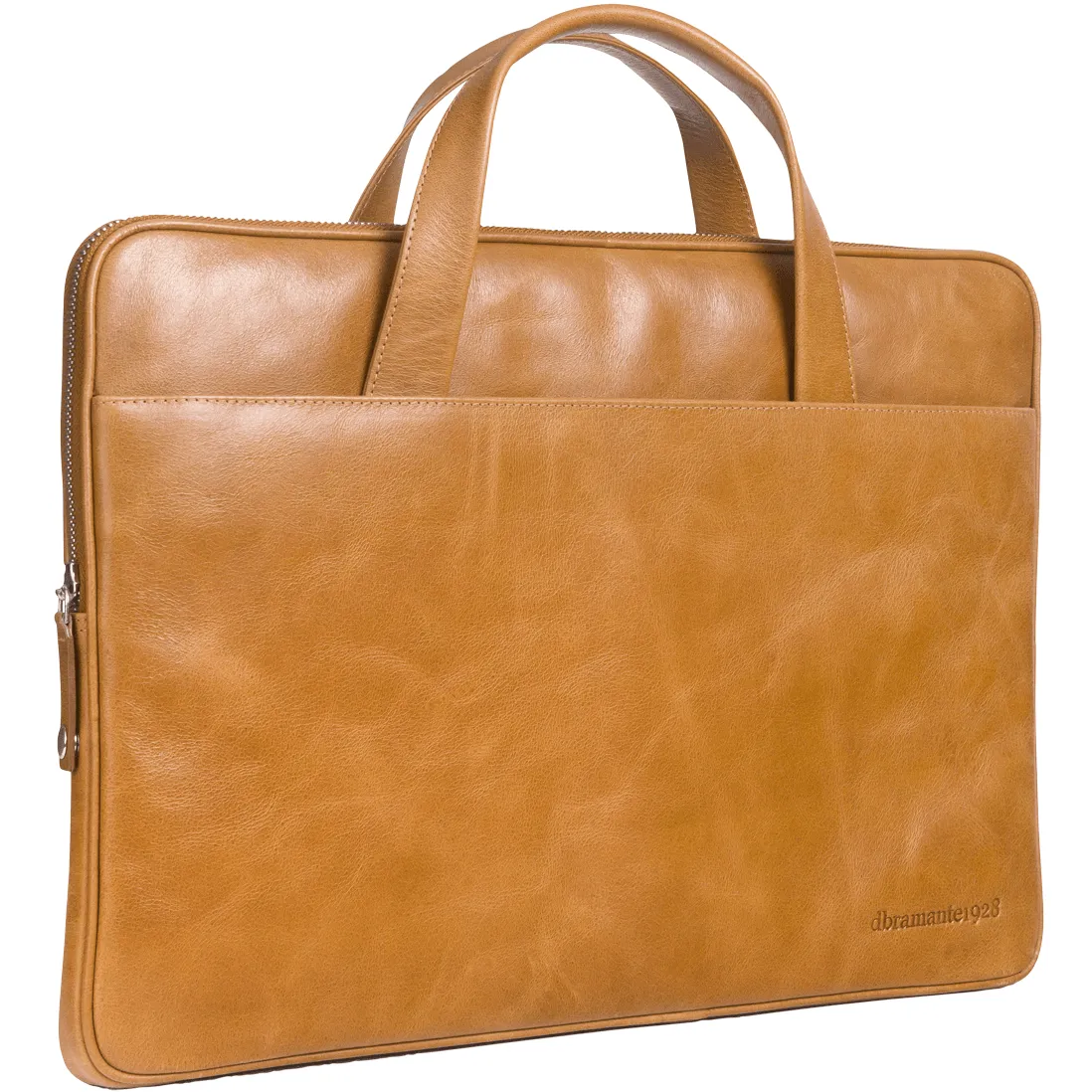 Slim Leather Laptopcase Silkeborg for PC & MacBooks up to 13"- Tan