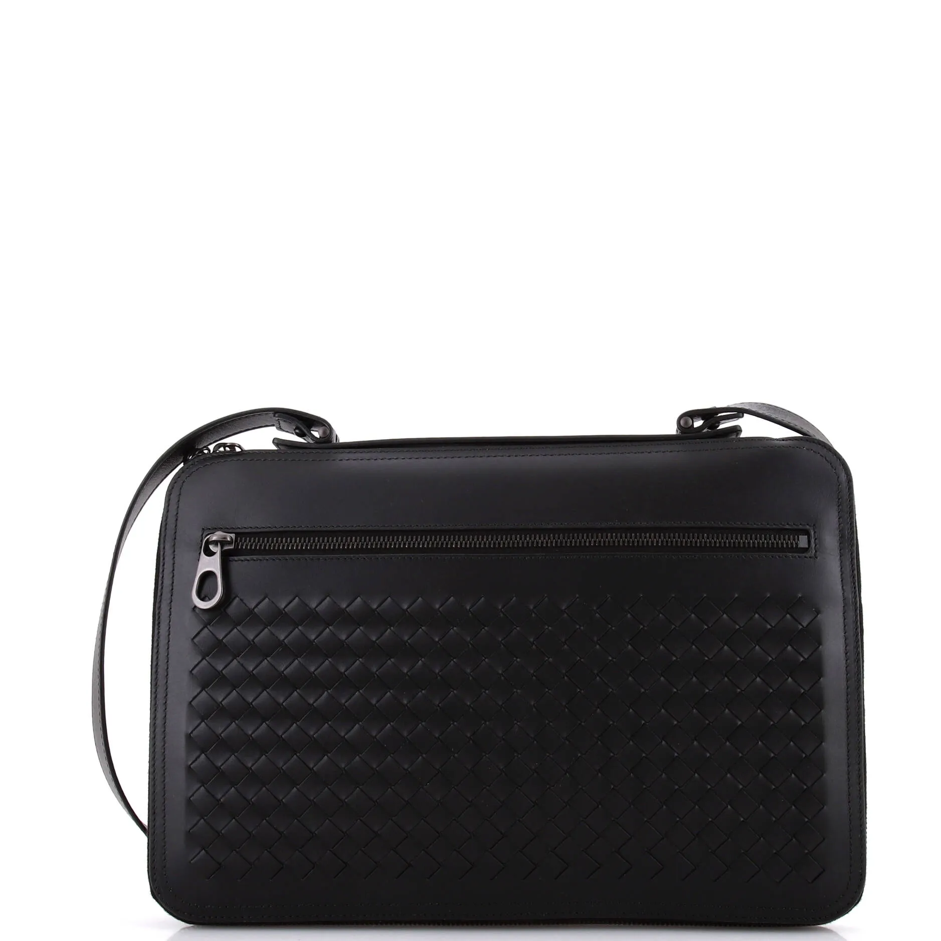 Slim Zip Around Briefcase Intrecciato Nappa
