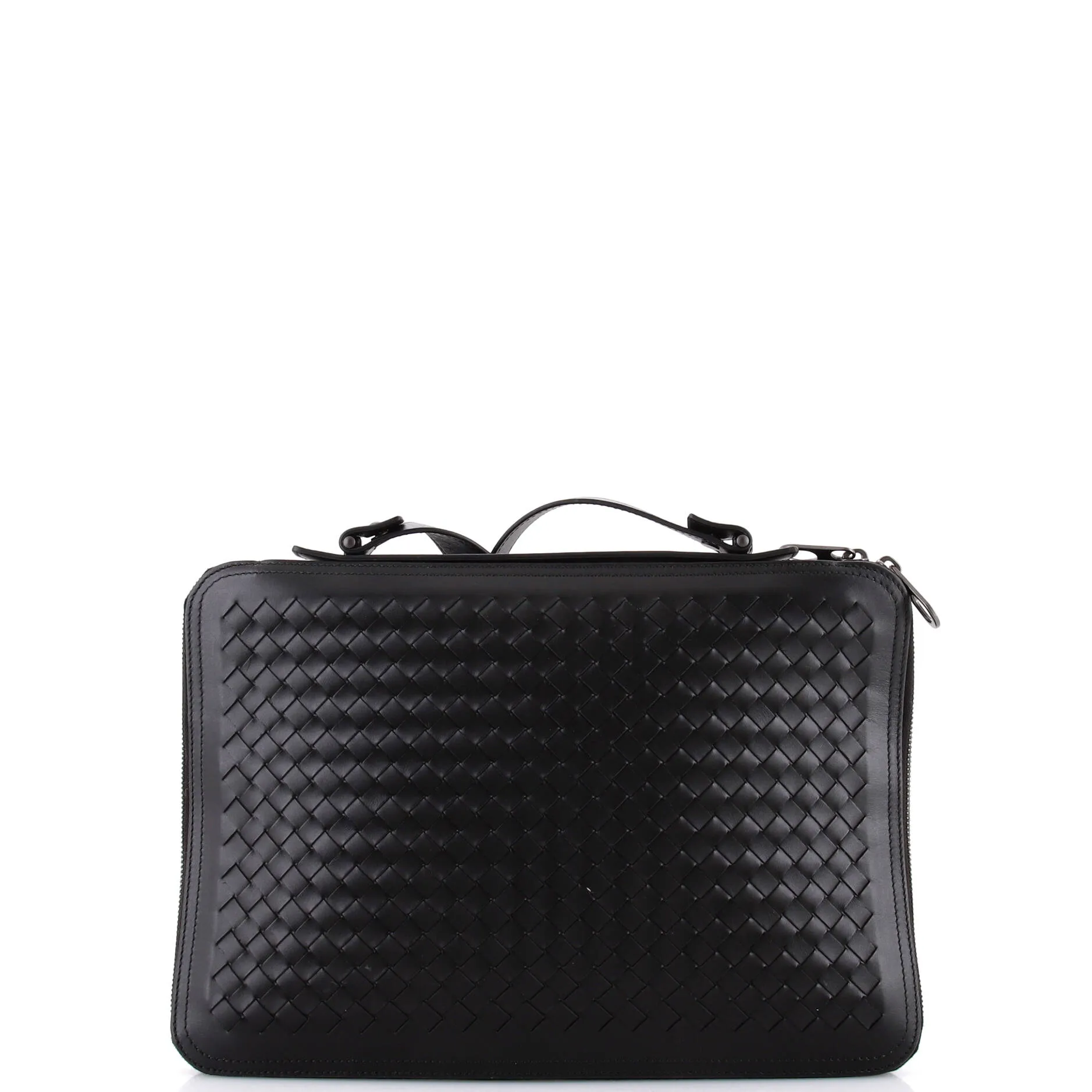 Slim Zip Around Briefcase Intrecciato Nappa