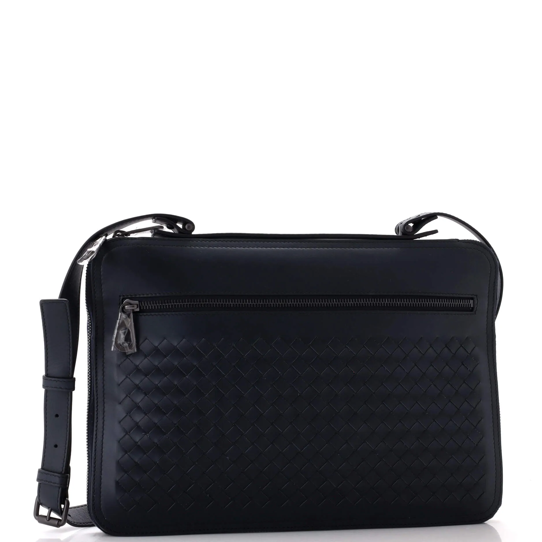 Slim Zip Around Briefcase Intrecciato Nappa
