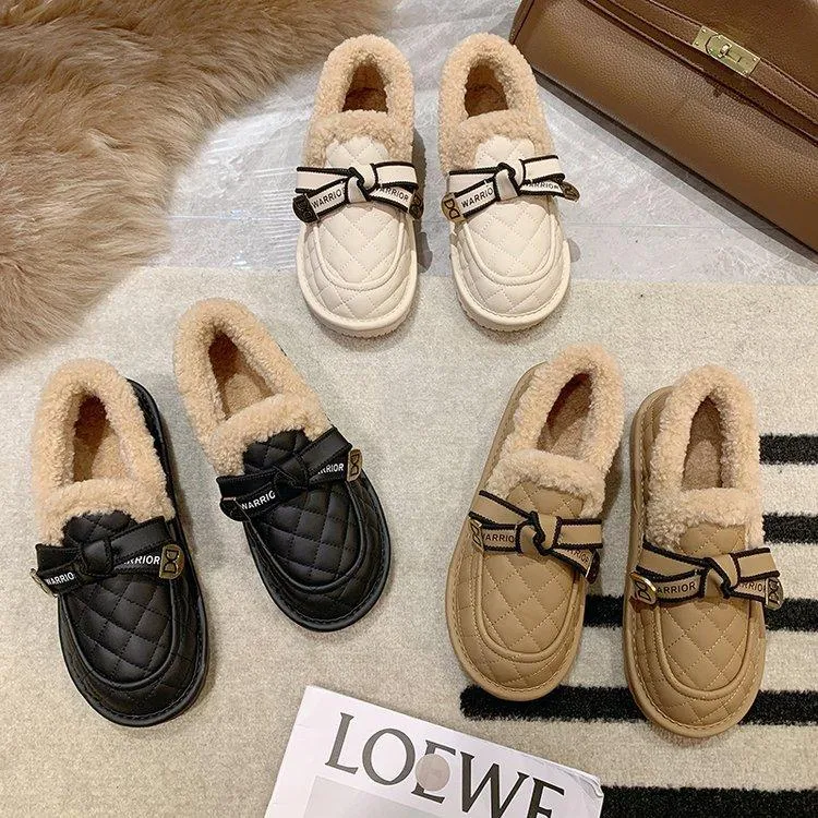 Slip-on fleece casual shoes