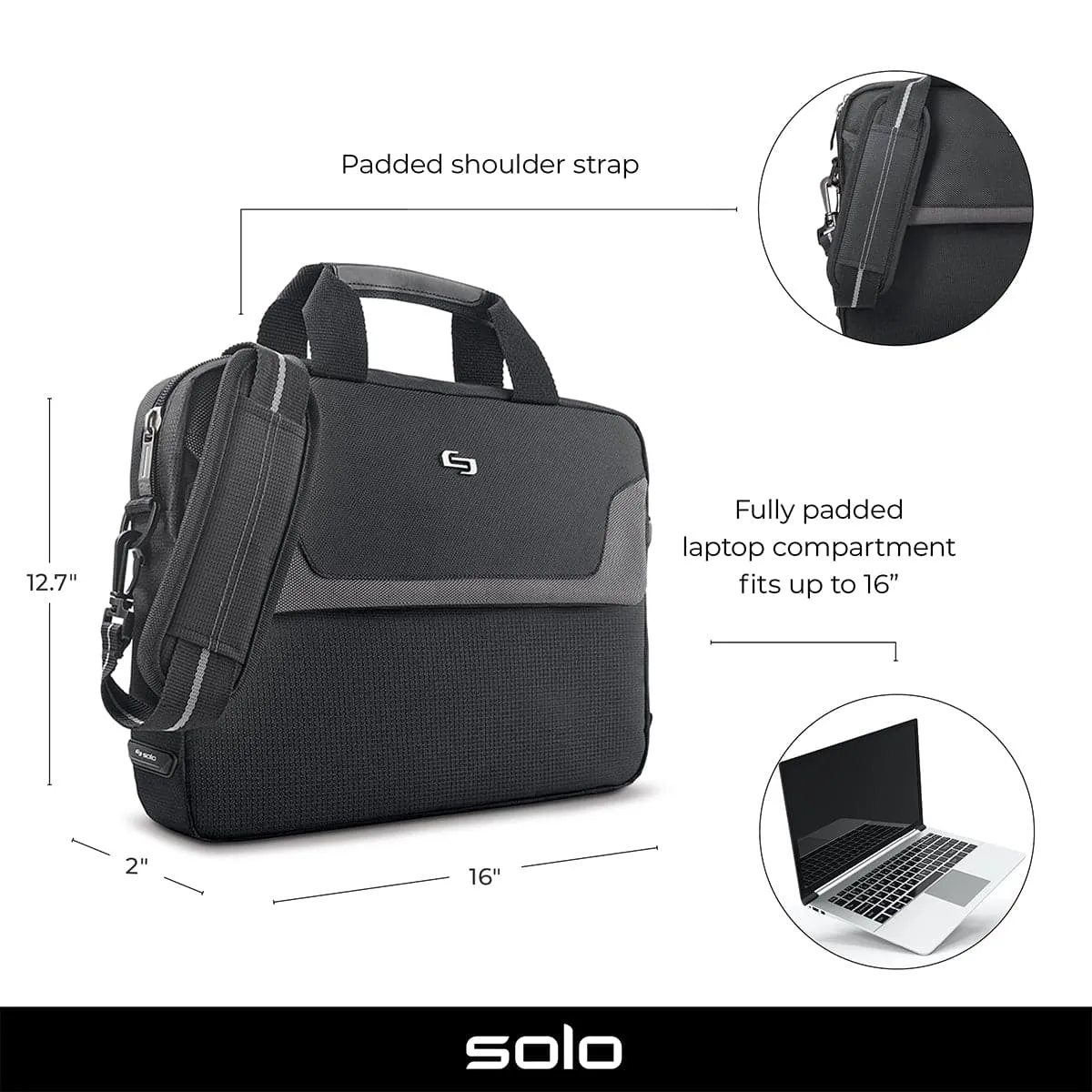 Solo City 12" Flatiron Slim Brief