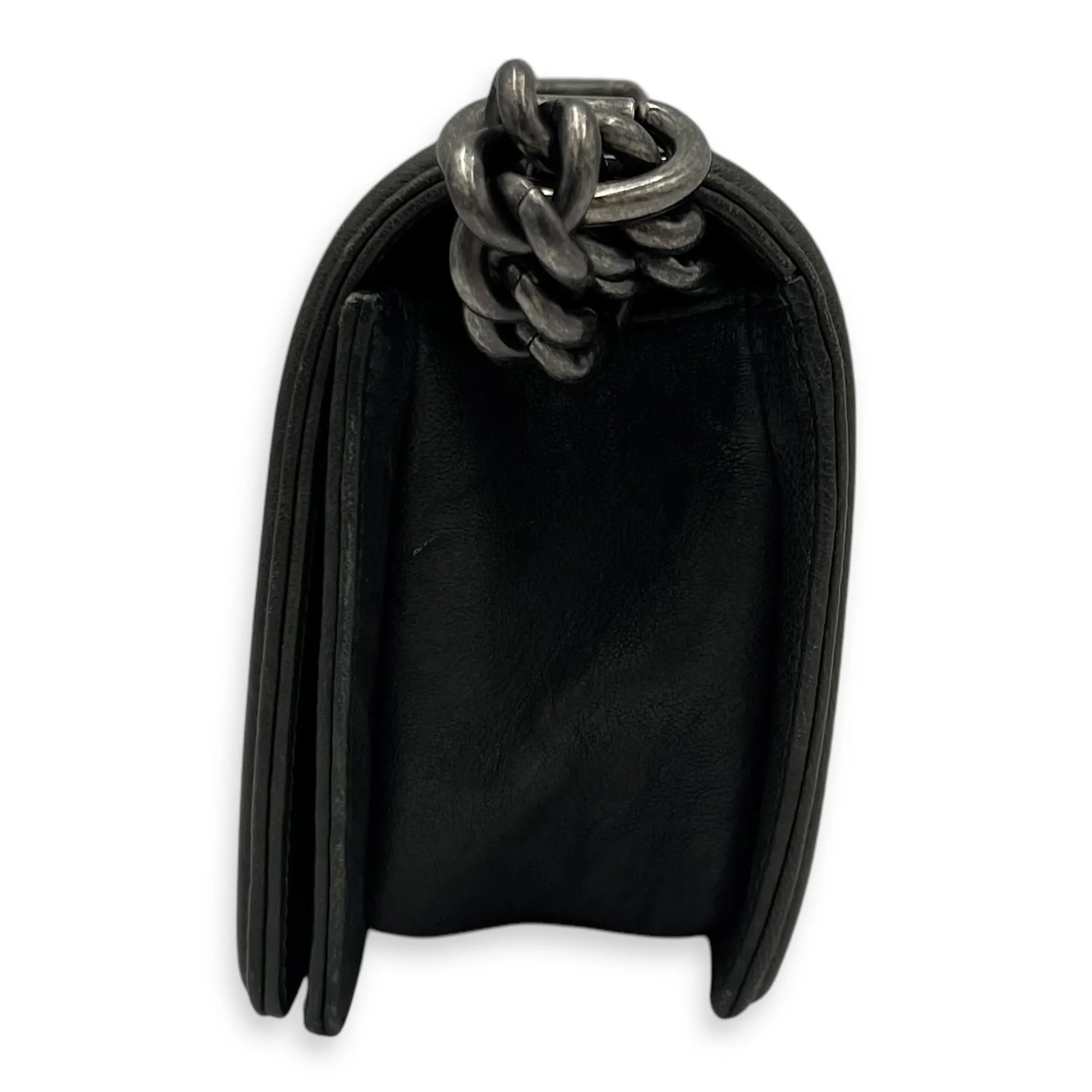 Studded Boy Small Crossbody bag in Calfskin, Ruthenium Hardware