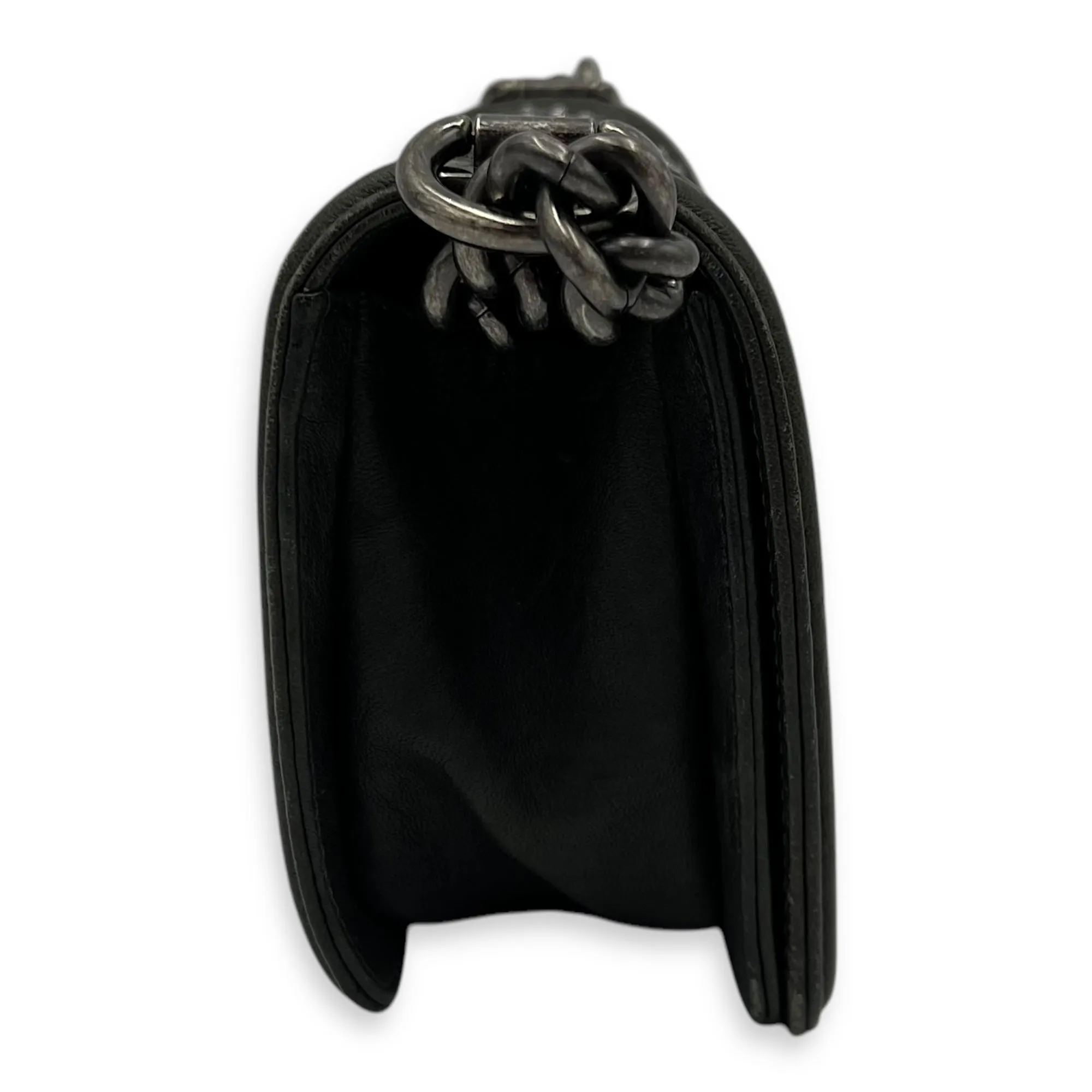 Studded Boy Small Crossbody bag in Calfskin, Ruthenium Hardware