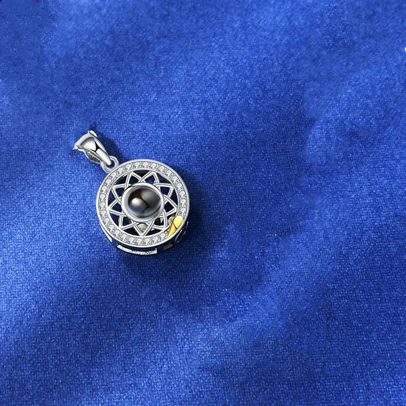 Sun Moon Shape Couple Personalized Necklaces