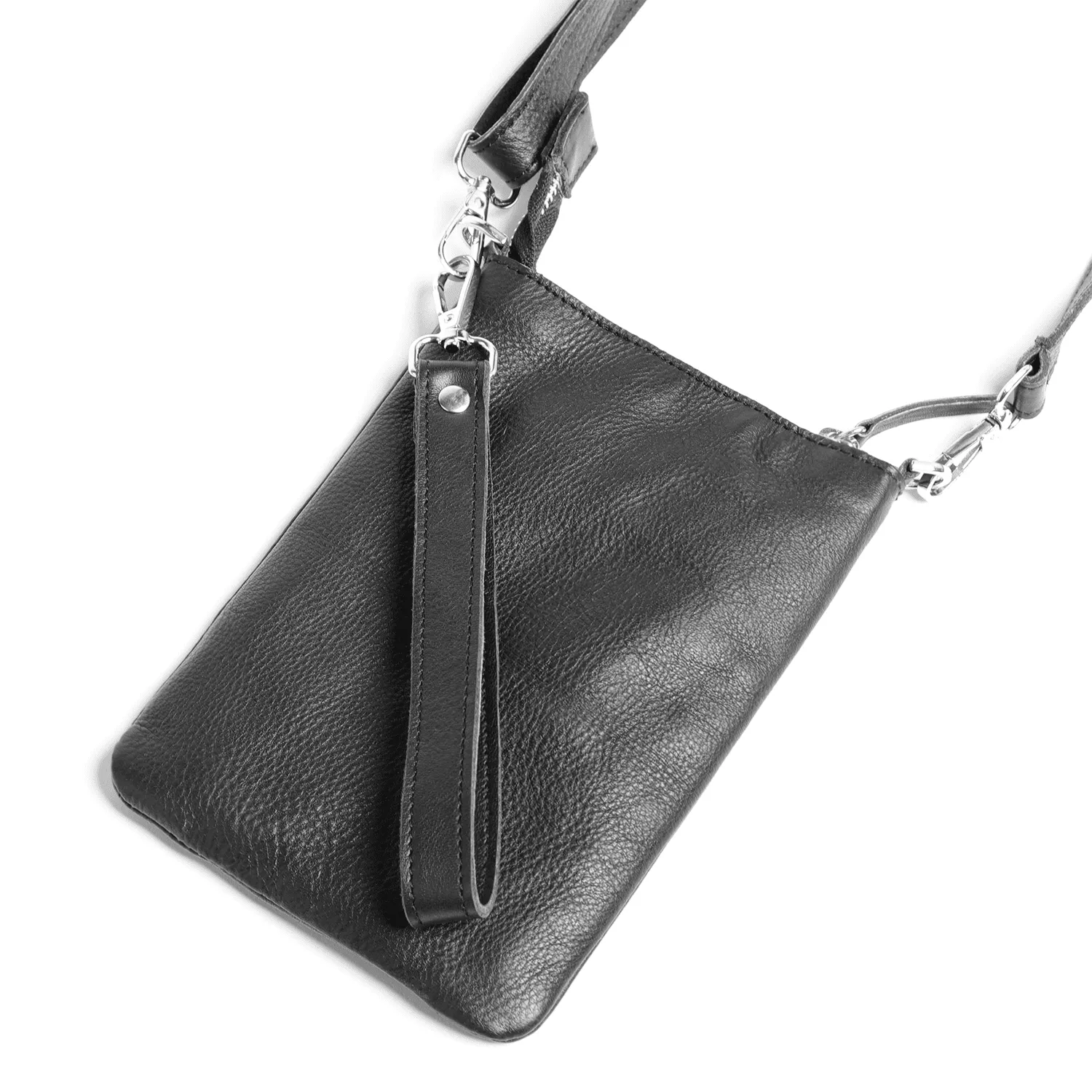 The Boomerang Cowhide Crossbody Phone Bag