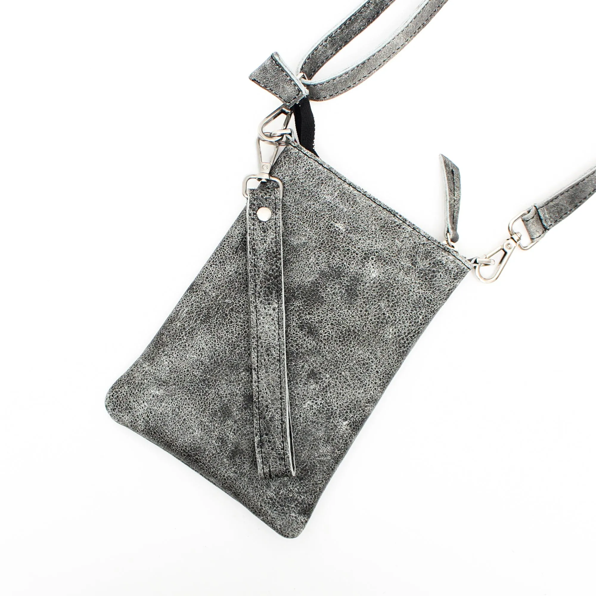 The Boomerang Cowhide Crossbody Phone Bag