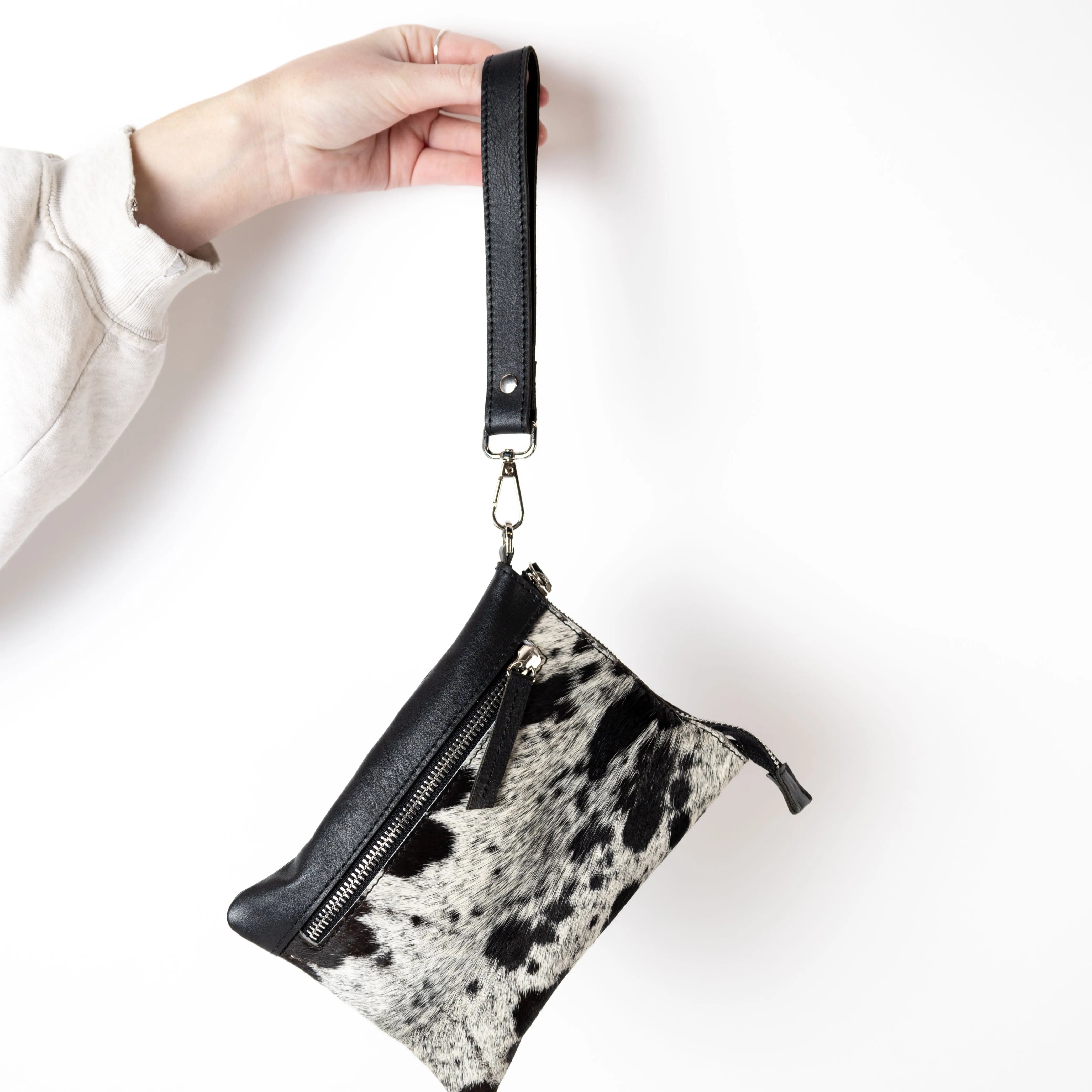 The Boomerang Cowhide Crossbody Phone Bag