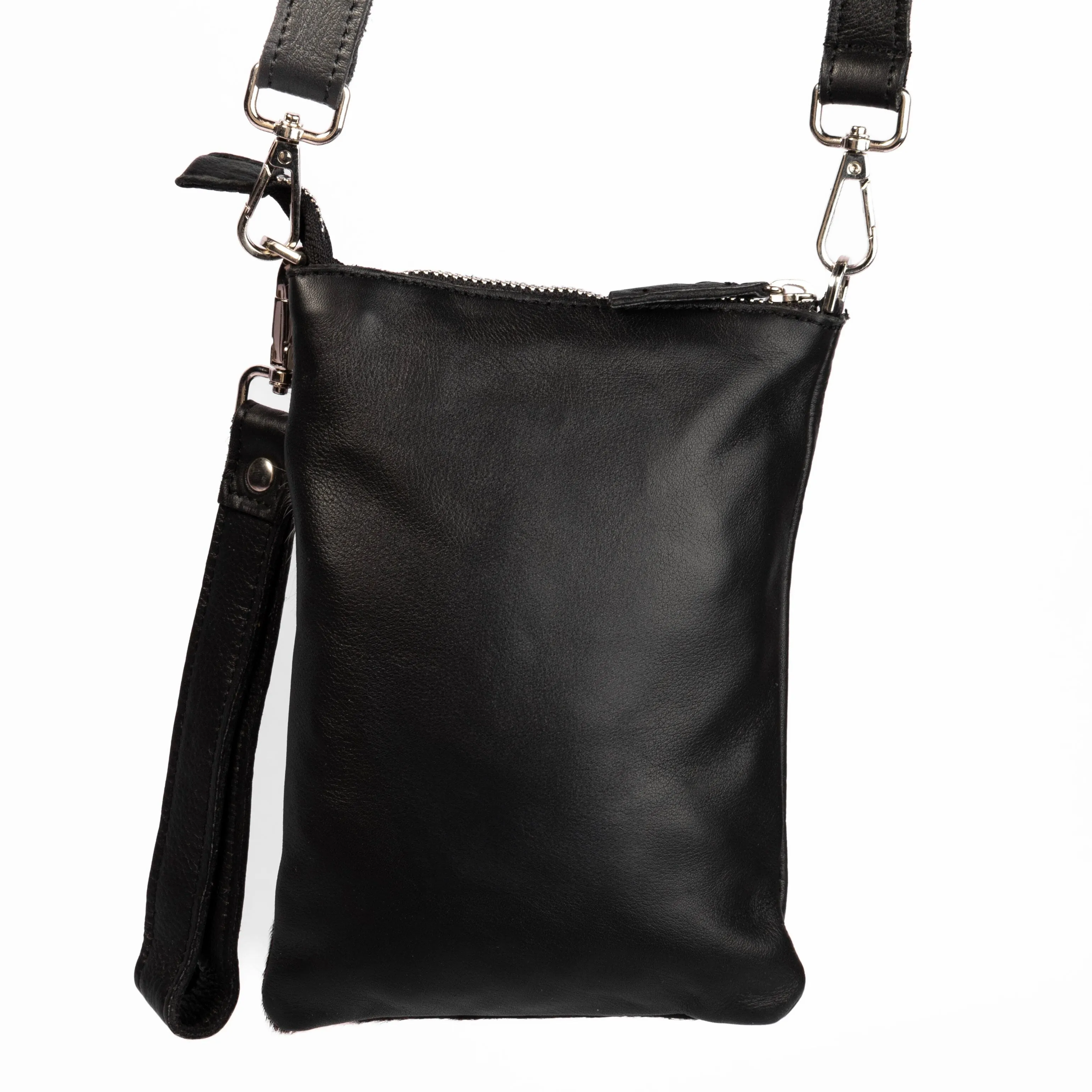 The Boomerang Cowhide Crossbody Phone Bag