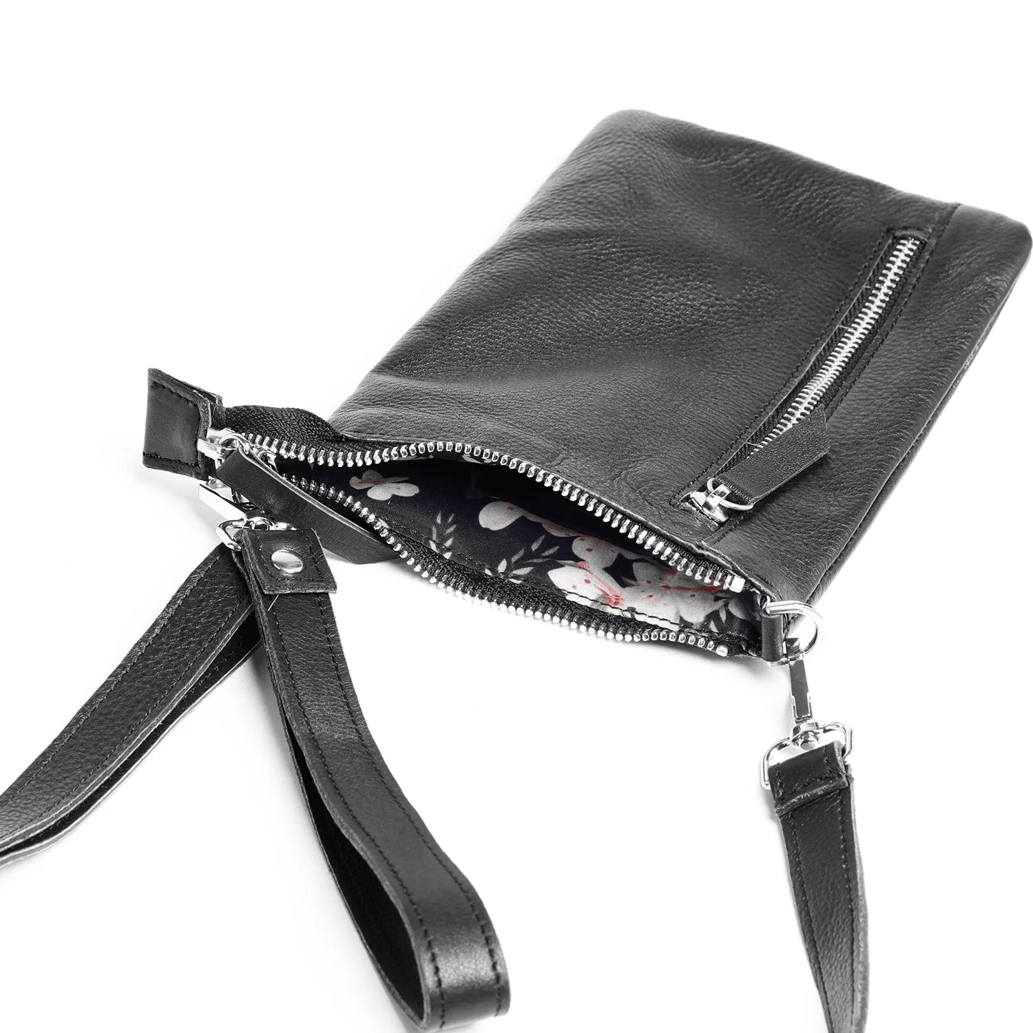 The Boomerang Cowhide Crossbody Phone Bag