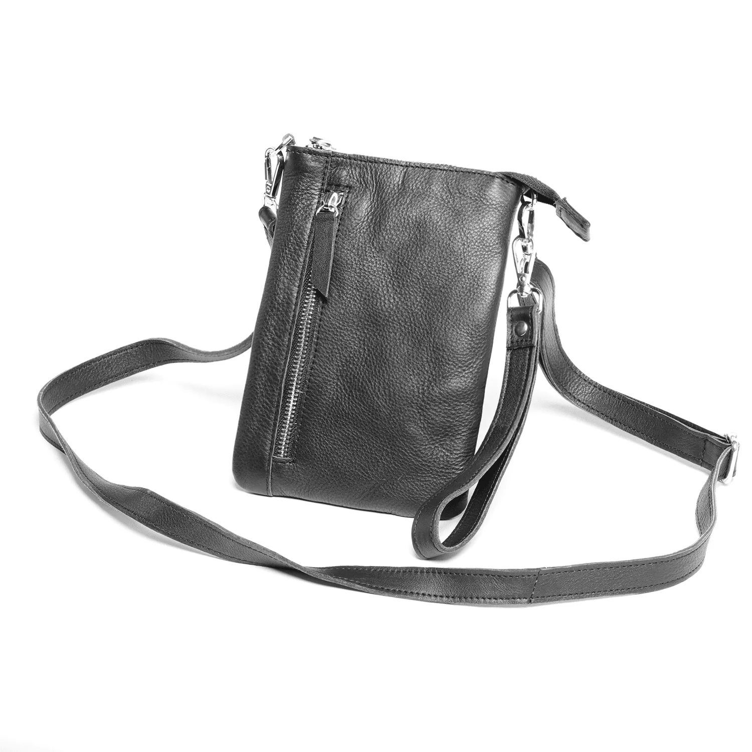The Boomerang Cowhide Crossbody Phone Bag