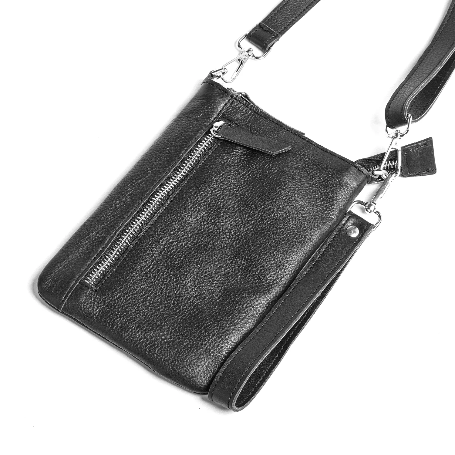 The Boomerang Cowhide Crossbody Phone Bag