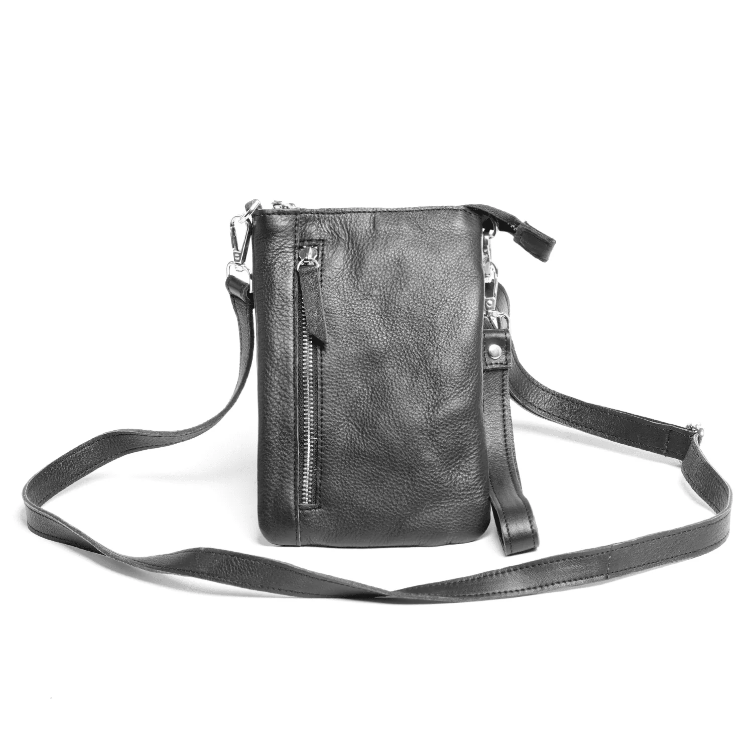 The Boomerang Cowhide Crossbody Phone Bag