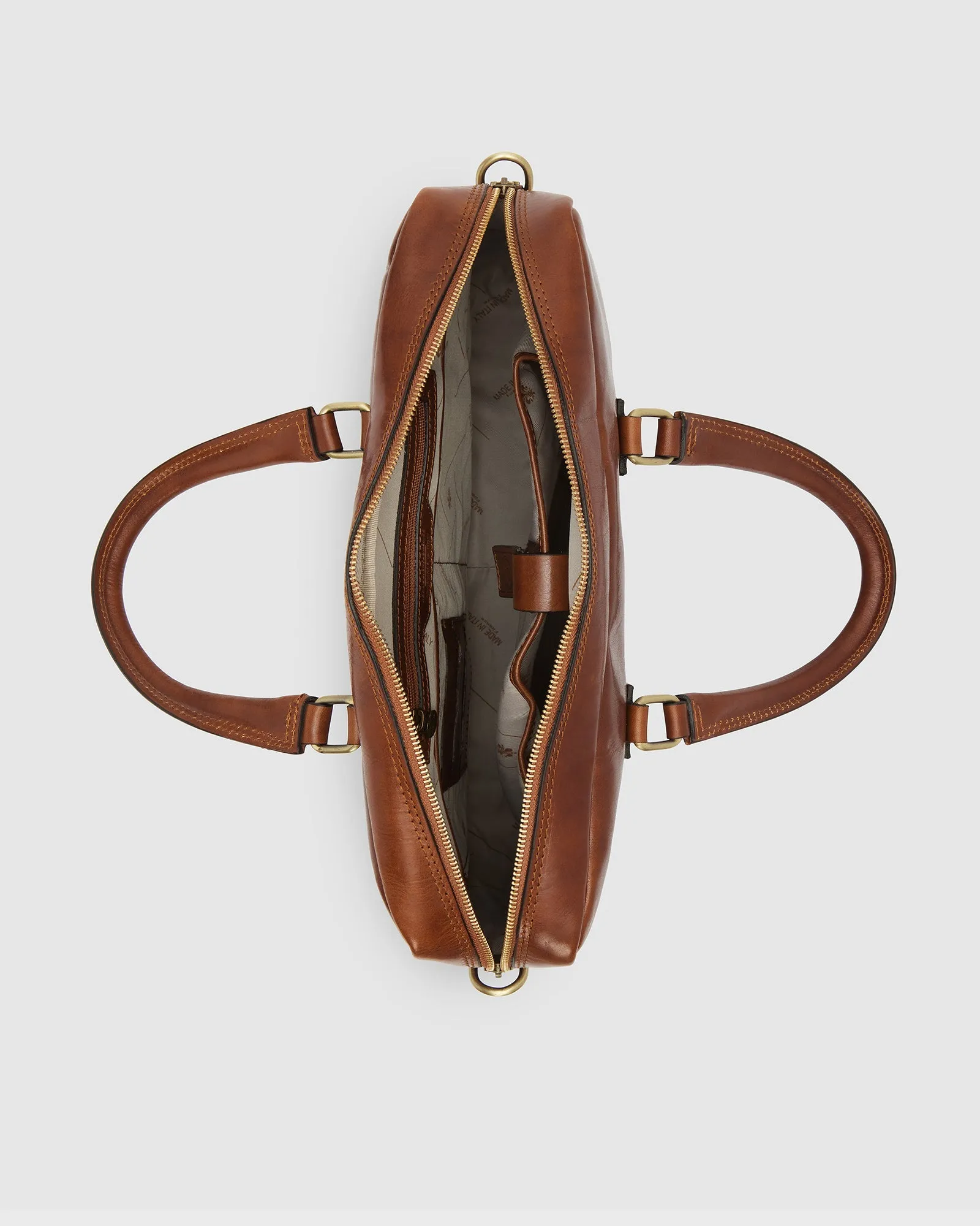 Tokyo Tan - Slim Leather Briefcase
