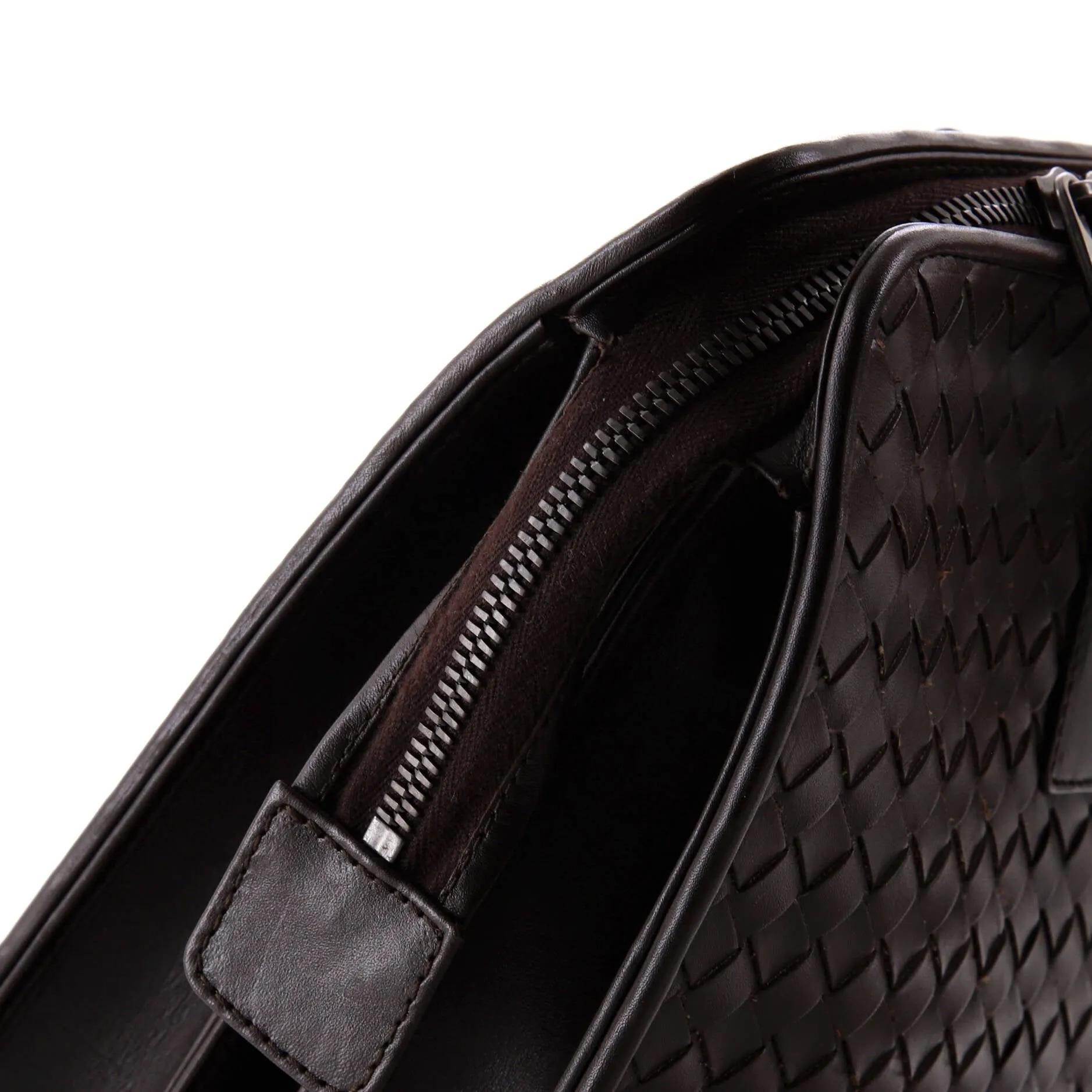 Top Zip Briefcase Intrecciato Nappa Large