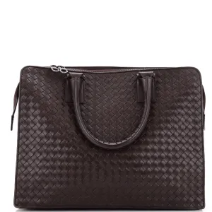 Top Zip Briefcase Intrecciato Nappa Large