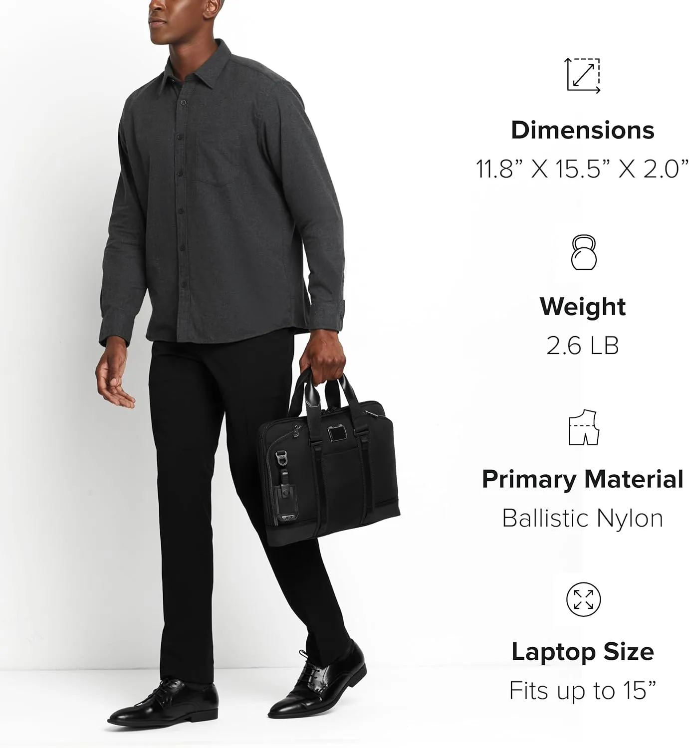 TUMI - Alpha Bravo Academy Brief - Compact Laptop Briefcase - Travel Laptop Bag
