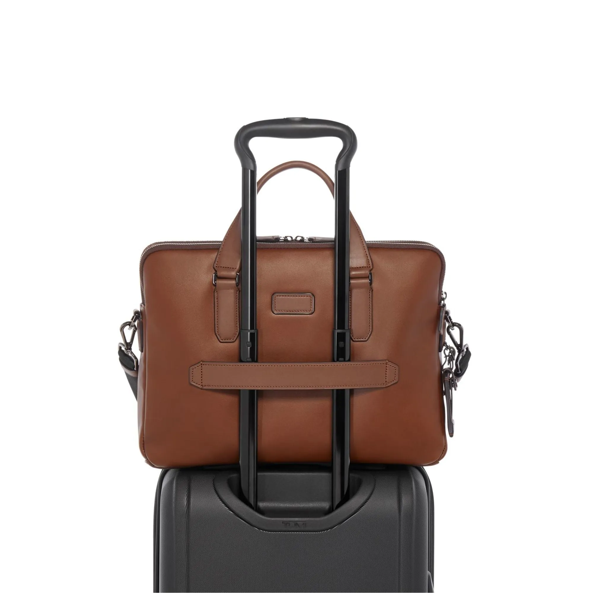 Tumi Harrison Sycamore Slim Briefcase - Cognac