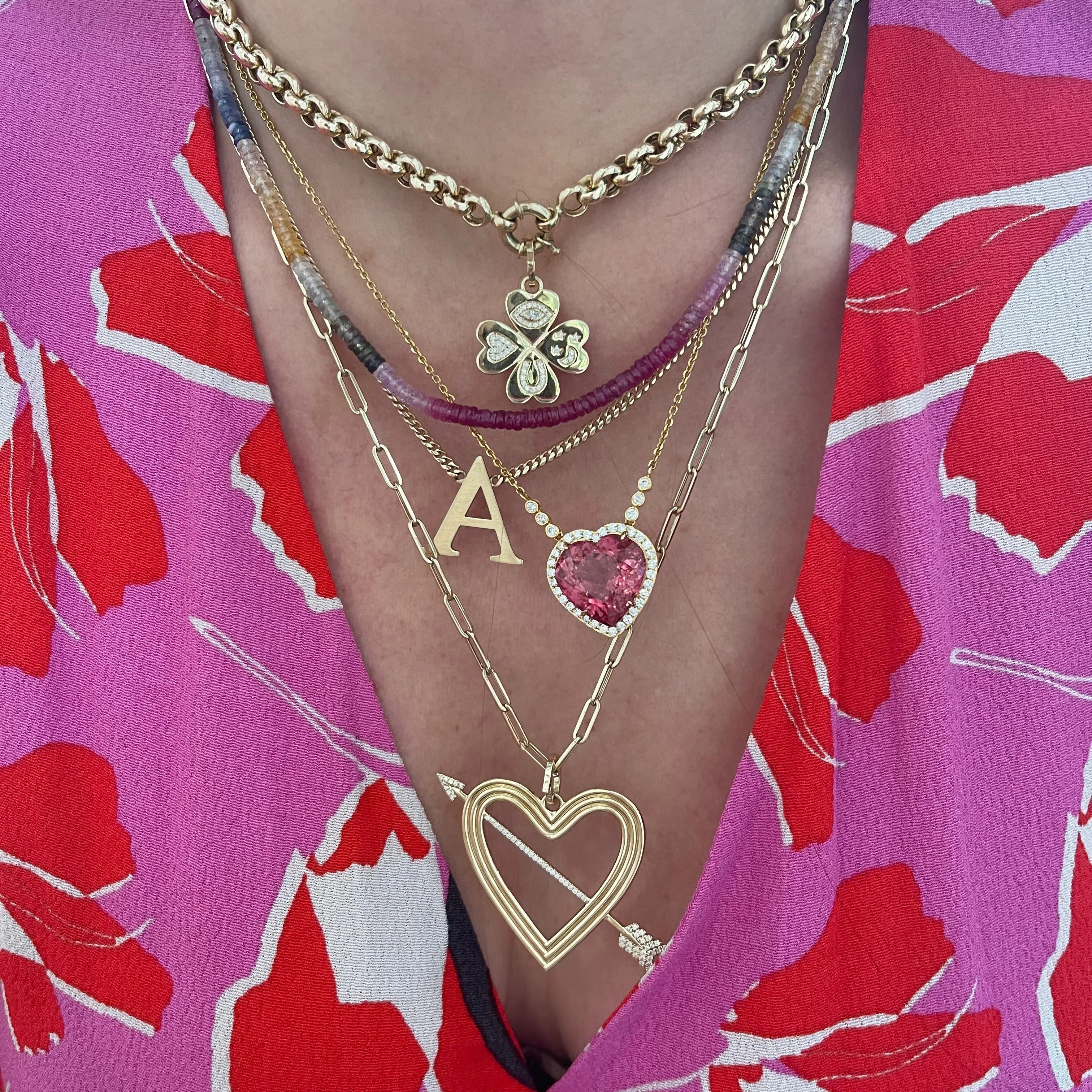 Uppercase Roman Times Initial Necklace