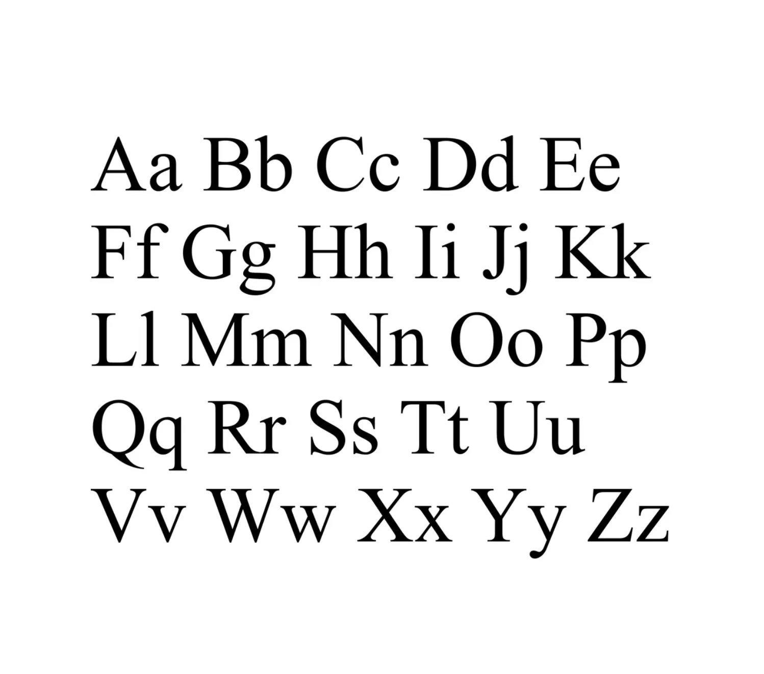 Uppercase Roman Times Initial Necklace