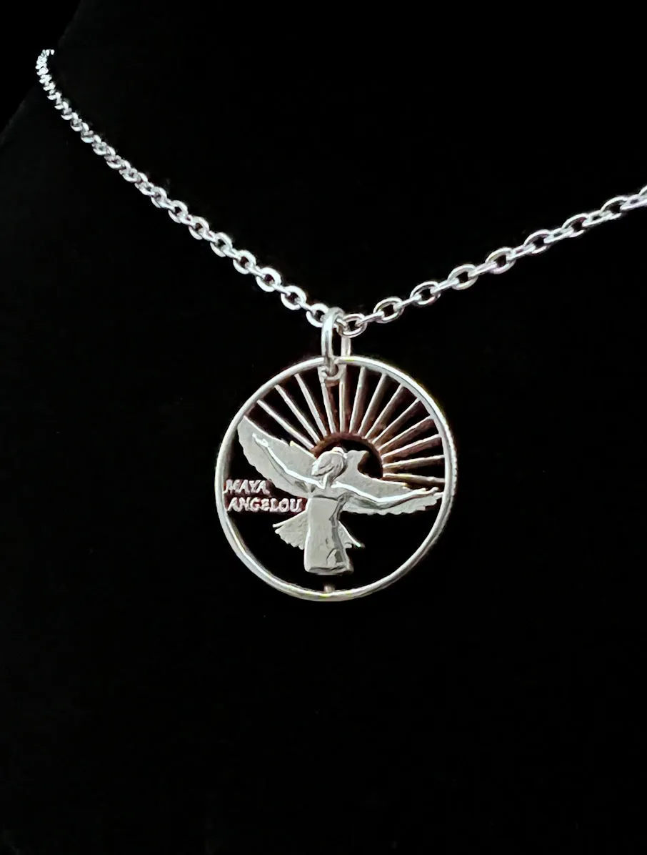 U.S. - Maya Angelou Quarter Cut Coin Pendant