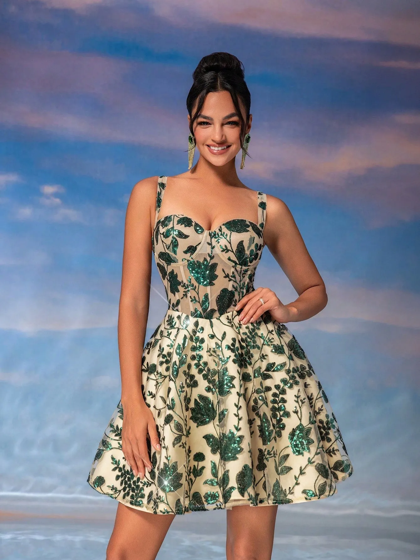 Vestido Elegante Lovelzi en Cherry Vibes